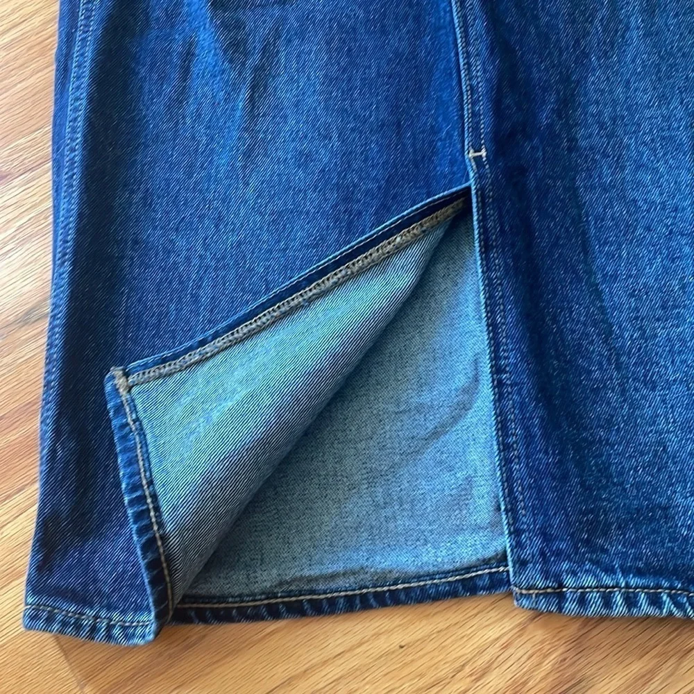 Old Navy Higher High-Rise Button-Fly Midi Jean Pencil Skirt Girls size 14 (25)